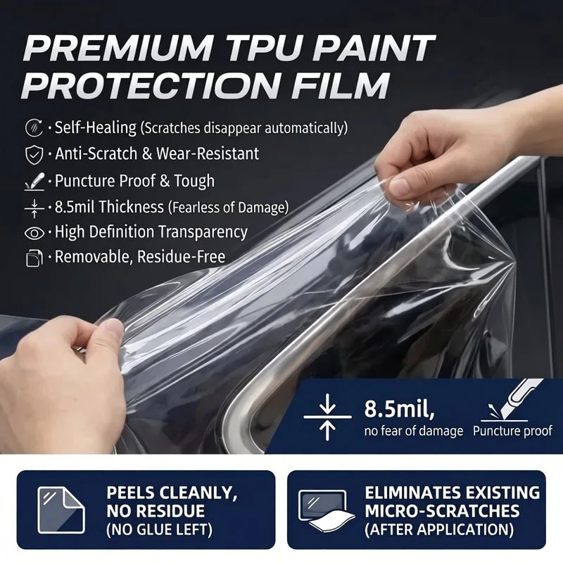 Für Tesla Model Y Juniper Model 3 Auto-Hecktür Innenraum-Schutzfolie Lackschutz Kratzfeste TPU Transparente Folie – Detail 4