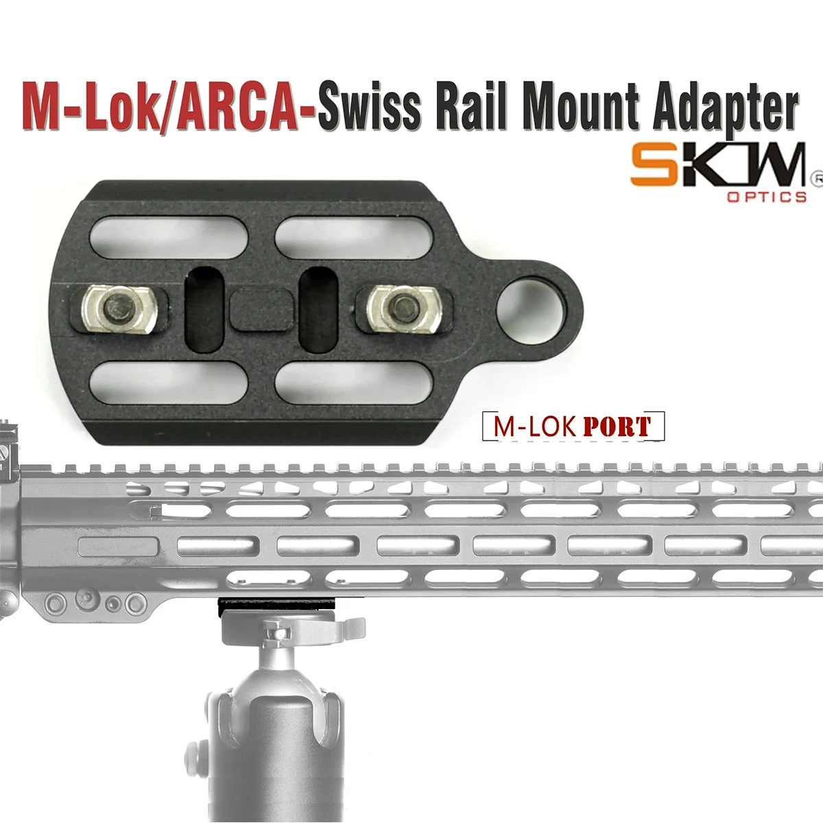 

SKWgear SKWoptics M-Lok ARCA-Swiss Rail Mount Adapter Accessories for Handguard