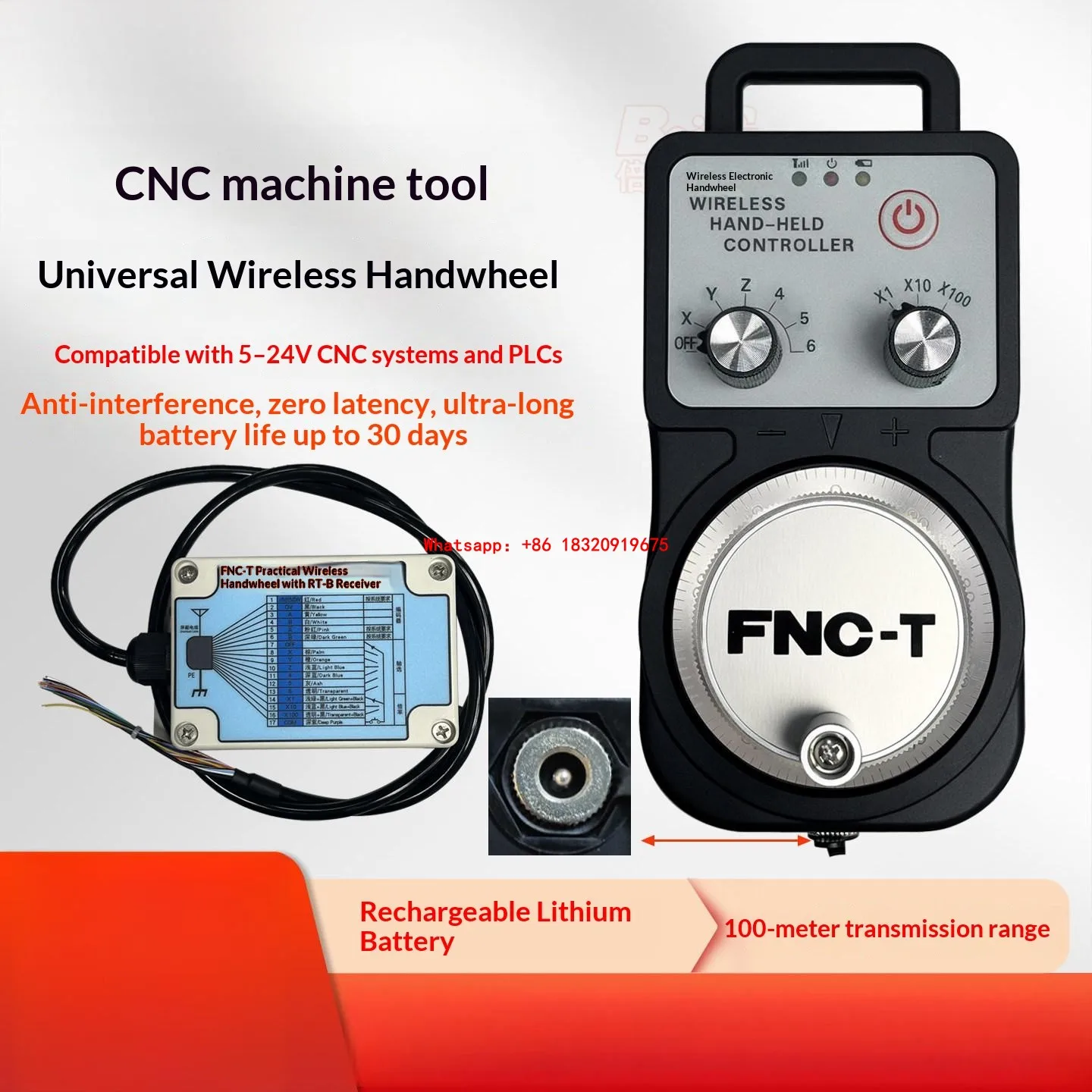 Cyclmotion CNC General 6Axis Wireless Electronic MPG Manual Pulse Generator Support MITSUBISHI SIEMENS FANUC NEWKER Syntec24VPLC