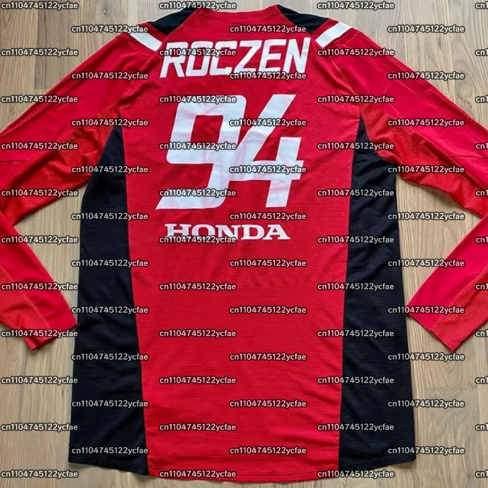 

Осенняя копия для мотокросса Ken Roczen 94, Джерси Honda Racing Team Reprint, 2024, свободная дышащая, с 3D принтом, быстросохнущая, с длинным рукавом