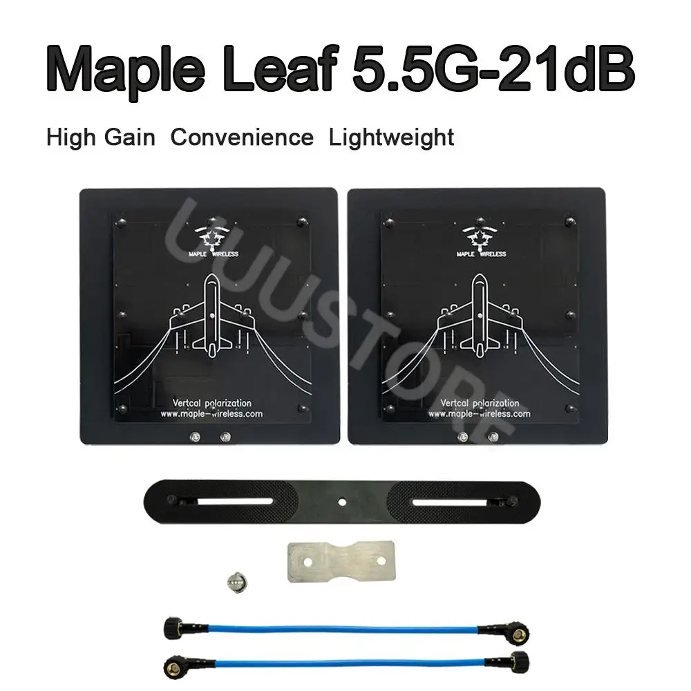 

Maple Leaf 5.5G 21dB Antenna Enhanced Distance Strong Signal Directional High Gain Patch Antenna For 5180-5800MHz Receiver RC