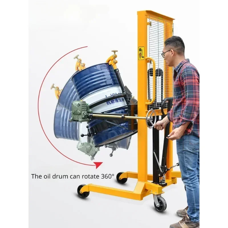 

Oil Drum Flipping And Dumping Truck Manual Loading And Unloading Truck Iron Drum And Plastic Drum Hydraulic Lifti