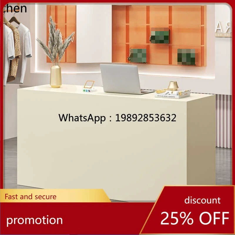 

HT Clothing Store Cashier Counter Commercial Center Counter Small Bar Counter Reception