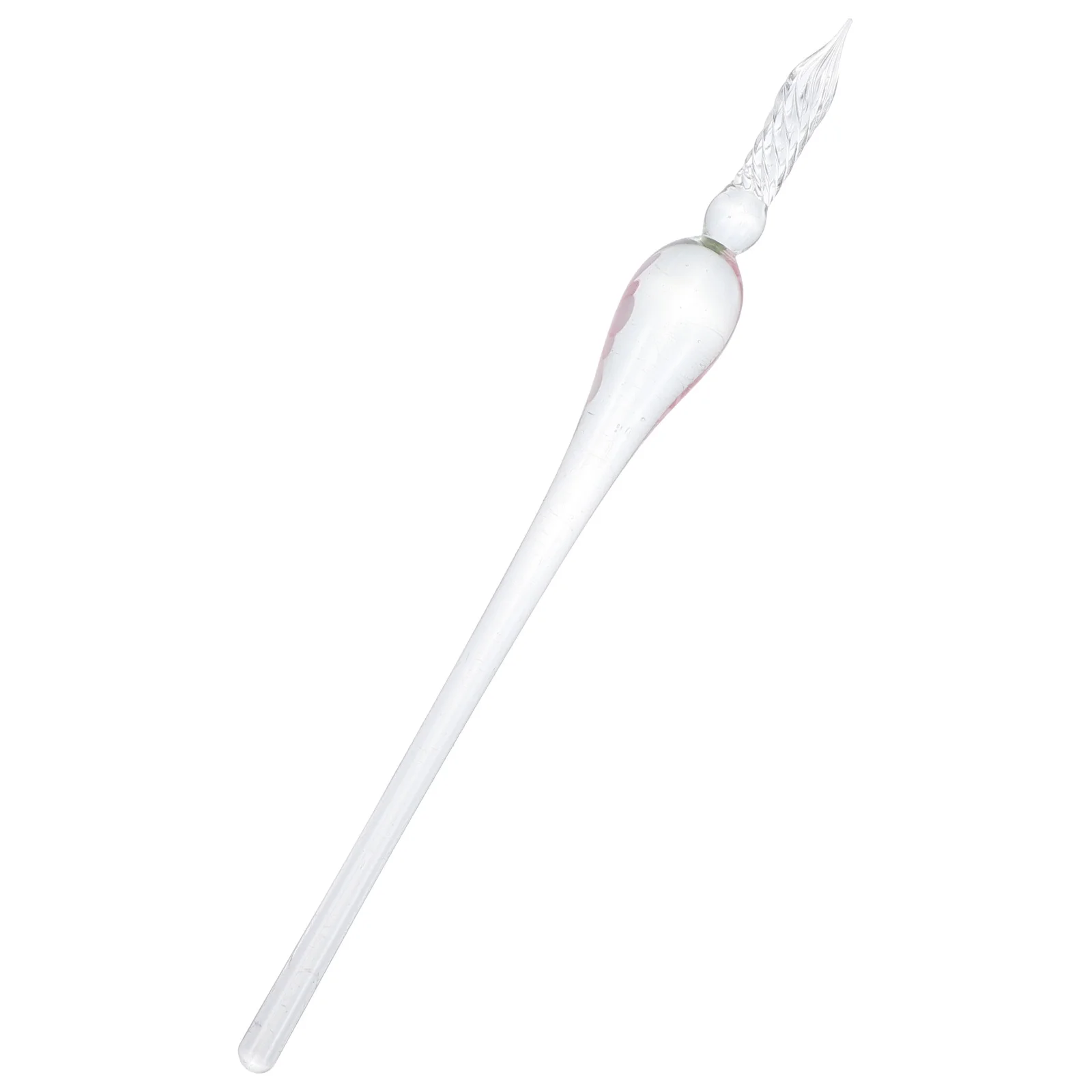 قلم غمس زجاجي رائع مصنوع يدويًا أداة الخط الكريستالية لممارسة الكتابة والرسم والتوقيع المحمولة على الطراز العتيق