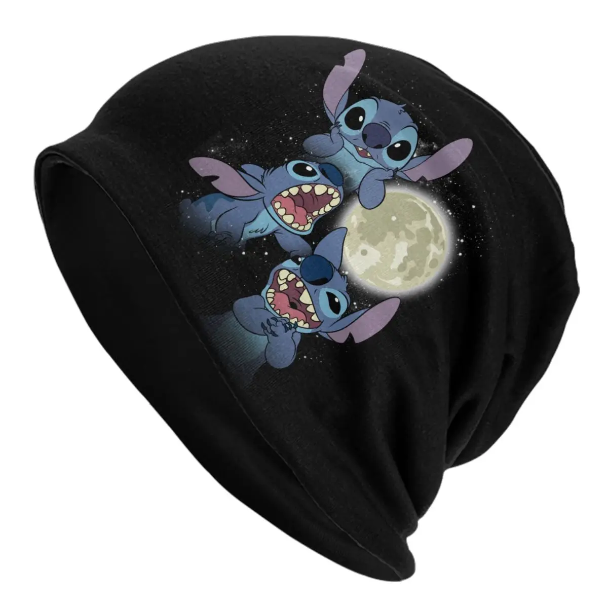 

Custom Three Stitch Moon Skullies Beanies Caps Cool Winter Warm Men Women Knitting Hats Unisex Adult Bonnet Hats
