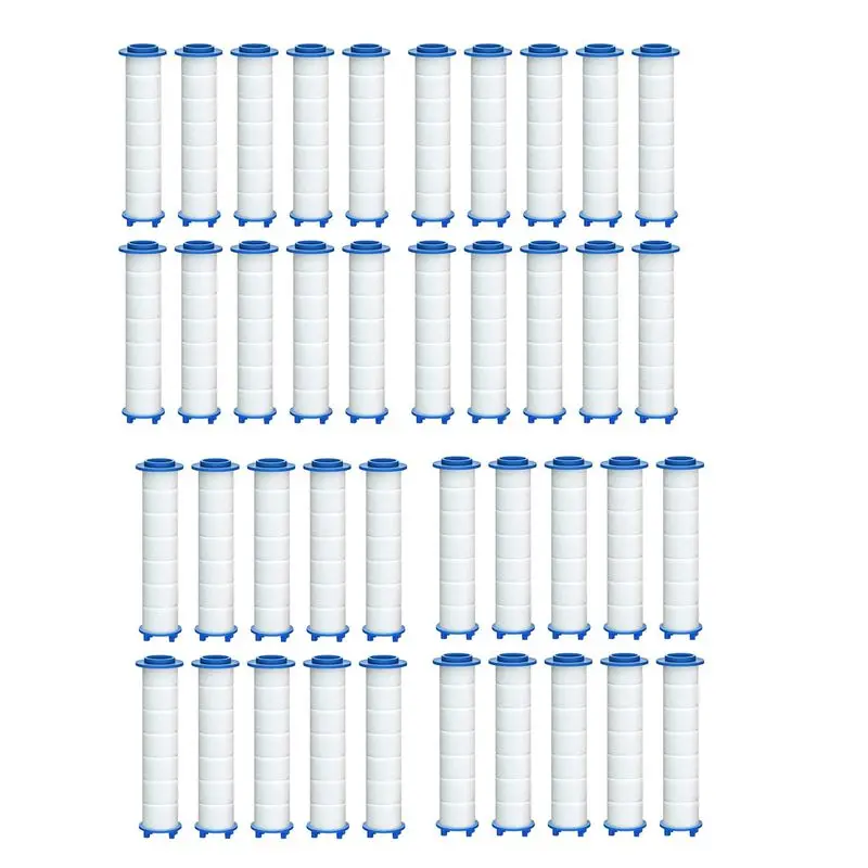A84G-40Pcs Replacement Shower Filter For Hard Water - High Output Shower Water Filter To Remove Chlorine And Fluoride
