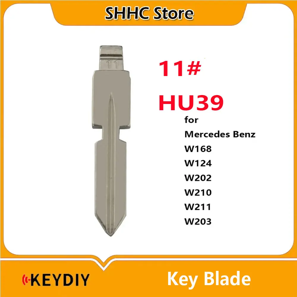 

10pcs 11# HU39 Metal Uncut Remote Key Blade Blank for Mercedes Benz W168 W124 W202 W210 W211 W203 Key Blank for Keydiy Xhorse