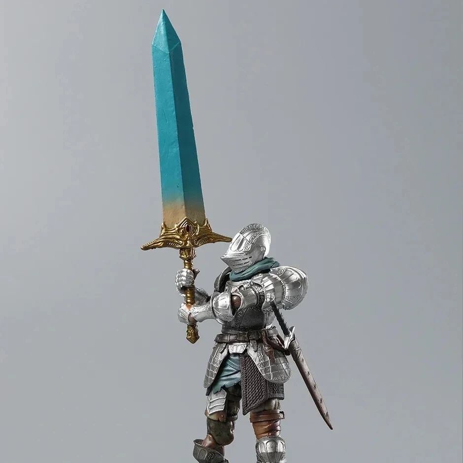 Dark Souls Anime Figma 590 Demons Souls Fluted Armor Knight Action Figure Model Statue Bookshelf Ornament Collectible Toy view 5
