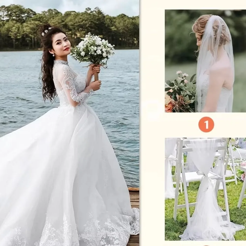 

New 1yard/150cm Soft Mesh Fabric Encrypt Solid Color DIY Skirt Fabrics Gauze Curtains Cloth Wedding Decorations