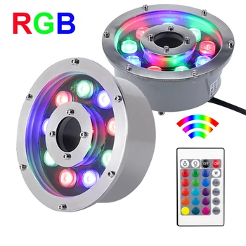 Waterproof IP68 RGB fountain light multi color DC24V outdoor Led underwater lamp for fish tank pond swimming pool Spa party park