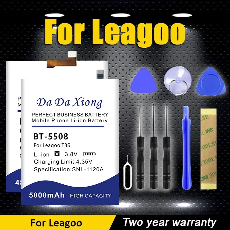 BT-565 BT-5508 BT-500P BT-6201L Battery For Leagoo Kiicaa Mix Lead Power Shark 1 2 2s T5 T5C T8S Z1 S9 S10 Xrover BT-6201L