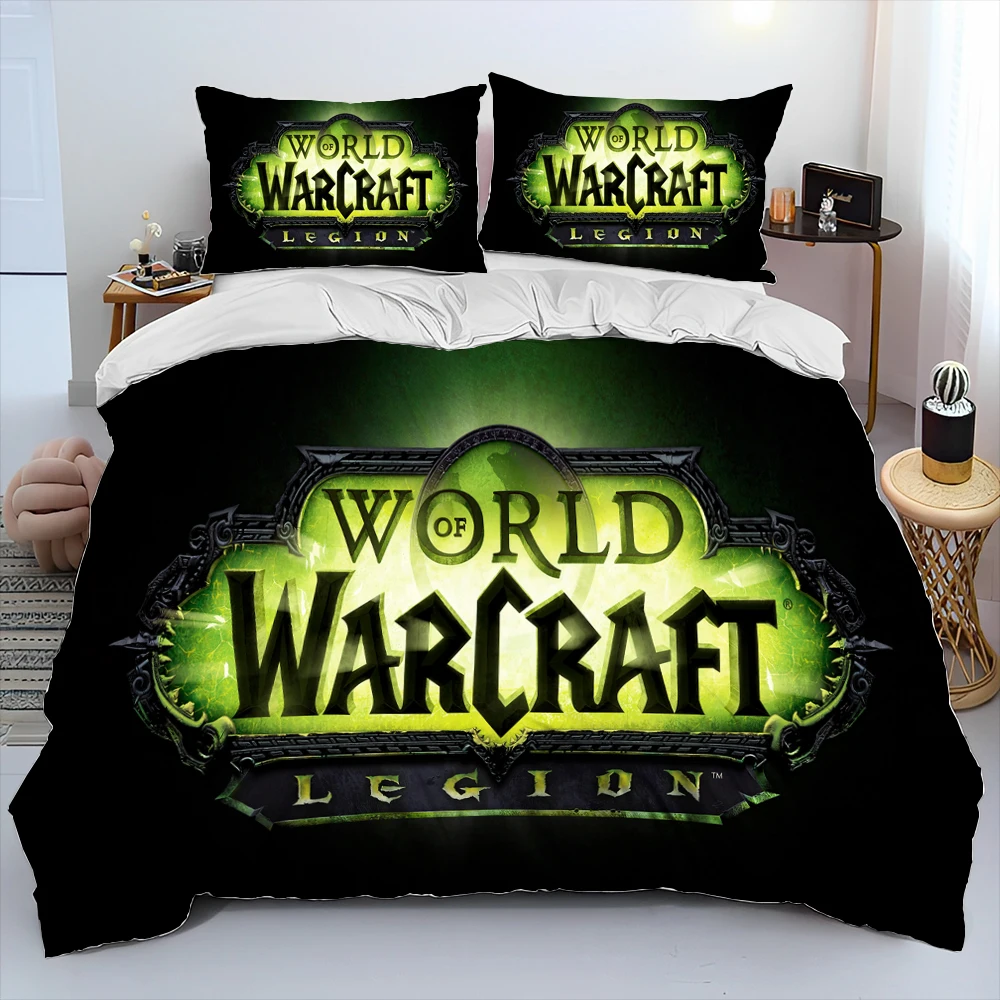 Imagem -04 - World of Warcraft Uau Bedding Grupo Game Gamer Consolador Capa de Edredão Cama Grupo Quilt Cover Fronha King e Queen Size