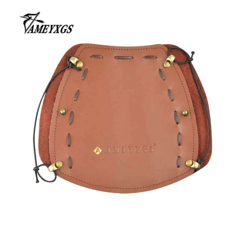 Genuine Cowhide Leather Arm Guard for Archery Shooting Recurve Bow Protective Gear Lightweight Adjustable Strap Bow Outdoor Use