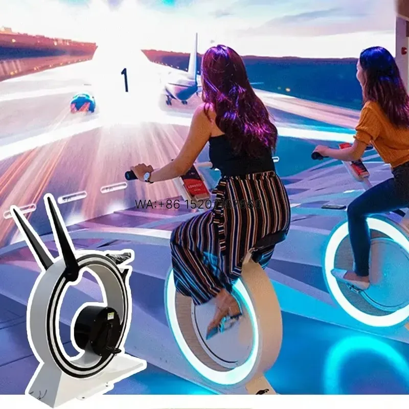 Wmwmnu for Virtual Reality Ride Cycling Simulator Amusement Park Simulation Exercise Bike Racing Fitness Kids Bicycle Motion
