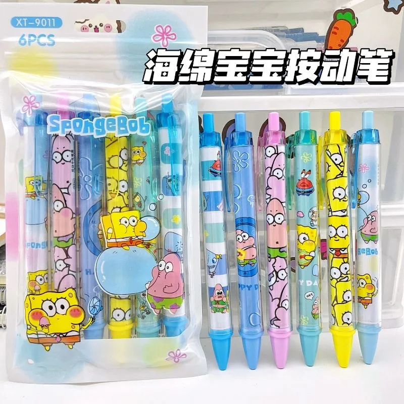 

Cartoon Sponge-Bob Gel Pen 0.5mm Kawaii Student Writing Creative Drawing Tools Anime Office School Supply Press Pens Stationery