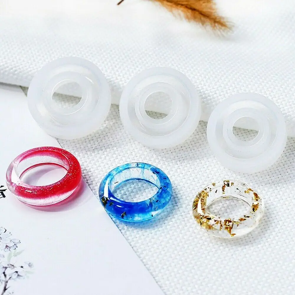 Casting Tools Transparent Mould Assorted Epoxy Silicone Ring Mold Jewelry Making DIY for Resin Craft