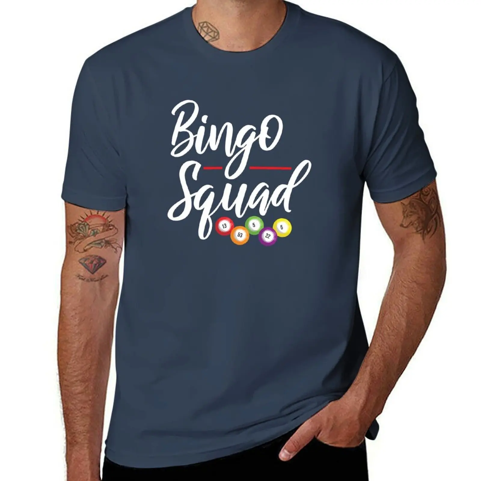 

Funny Bingo Squad T-Shirt cotton t shirt man t shirt man luxury T-Shirt