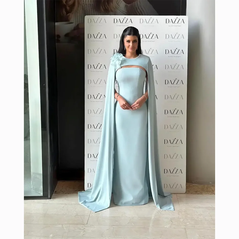 

Customized Long Sleeves O-Neck Evening Dresses Elegant Formal Occasion Prom Gowns Straight 2025 Floor Length Prom Dresses