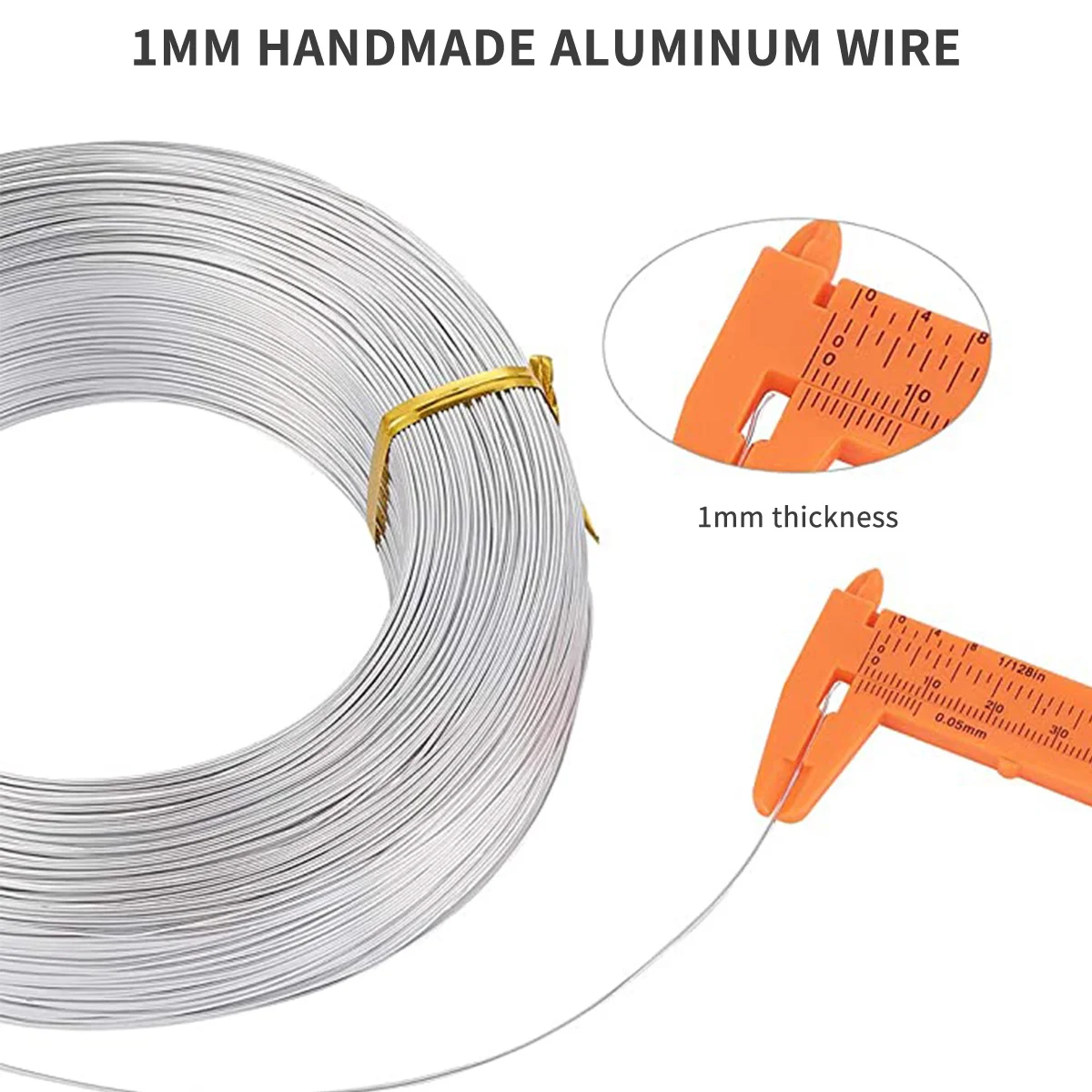 5pcs 1Mm Aluminum Wire 10M Per Roll Silver Diy Flexible Metal Craft For Jewelry Making Beading Bonsai Decor Aluminum Yarn Craft