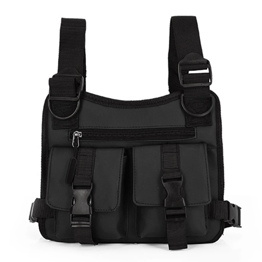 Chest Rig Bag Running Chest Pack Multi-Function Lightweight Vest Bag Adjustable Hiking Bag Waterproof for Running Camping