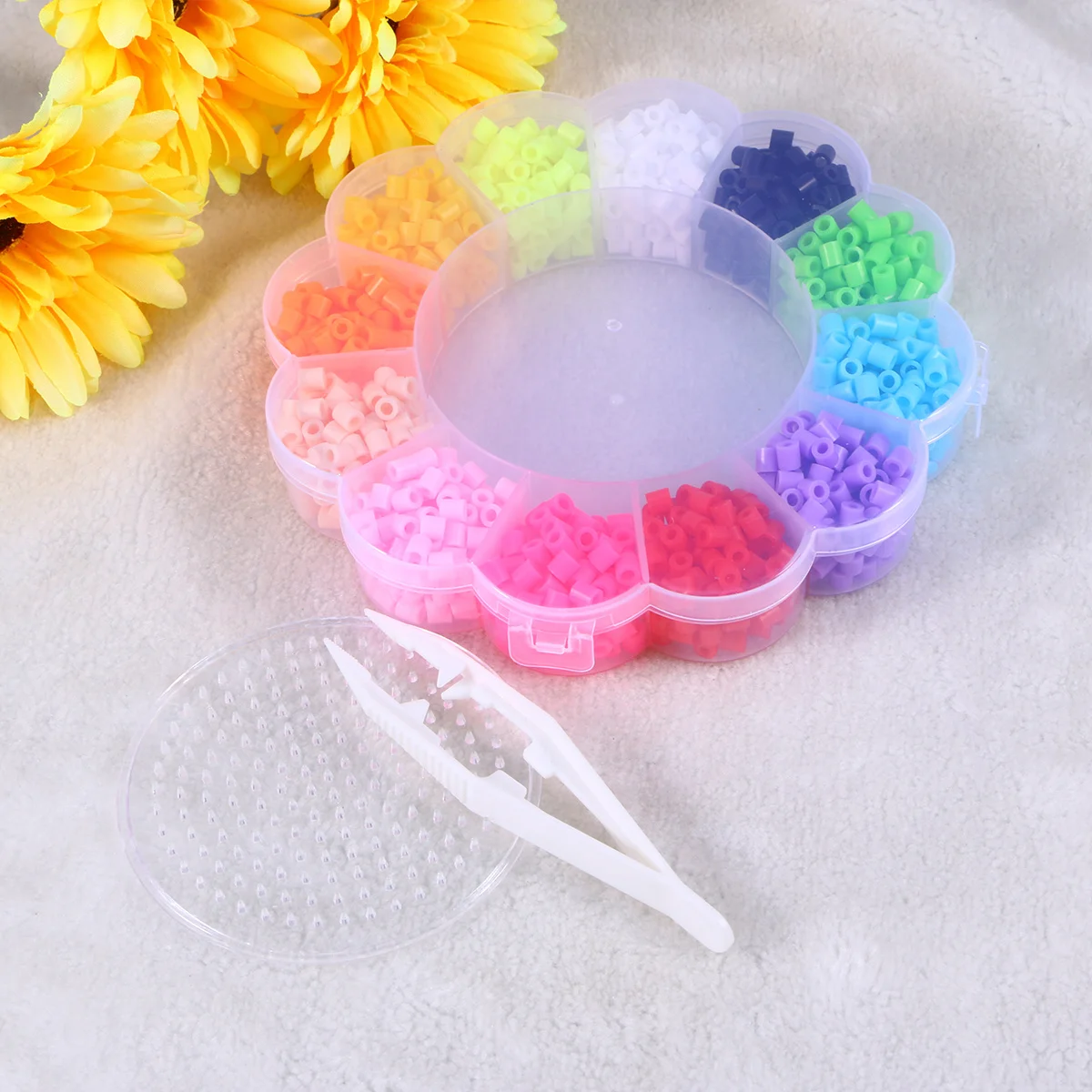 1200 قطعة 5 مللي متر 12 لون الخرز عدة لتقوم بها بنفسك الحرفية مجموعة للأطفال لا نهاية لها متعة الإبداعية الفن اكسسوارات الخرز للأطفال #1