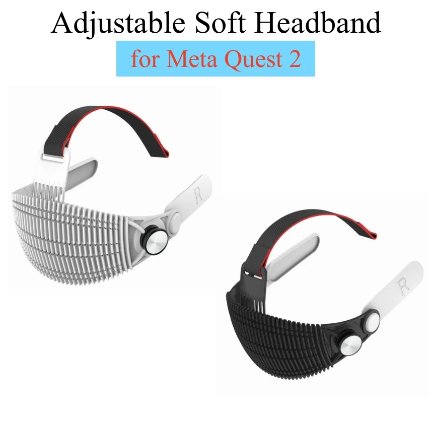 

For Meta Quest 2 Universal Model Ultra-Lightweight Adjustable Soft Headband VR Headset Replacement Accessories