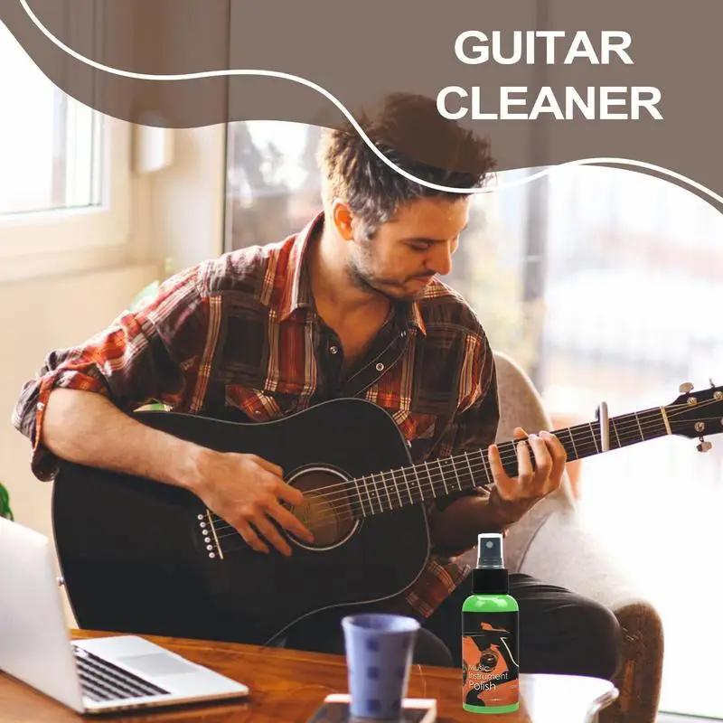

Acoustic Guitar Cleaner Piano Cleaning Maintenance 100ml Guitar Polish String Cleaner Care For Body Fretboard Fingerboard