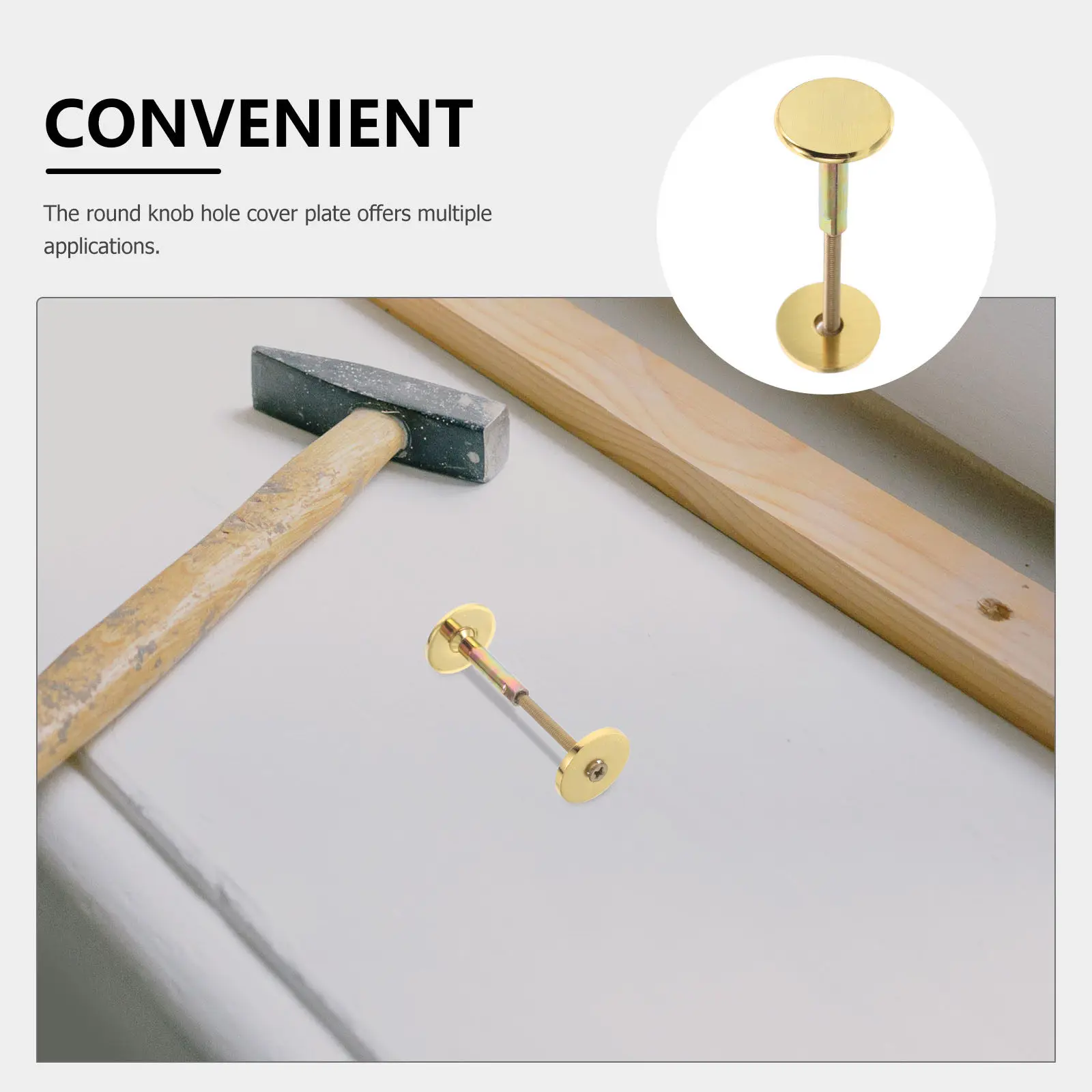 

Round 30Mm Door Hole Cover Plate Stainless Steel Security Filler for Deadbolt Lock Hole Repair Escutcheon Cover Interior