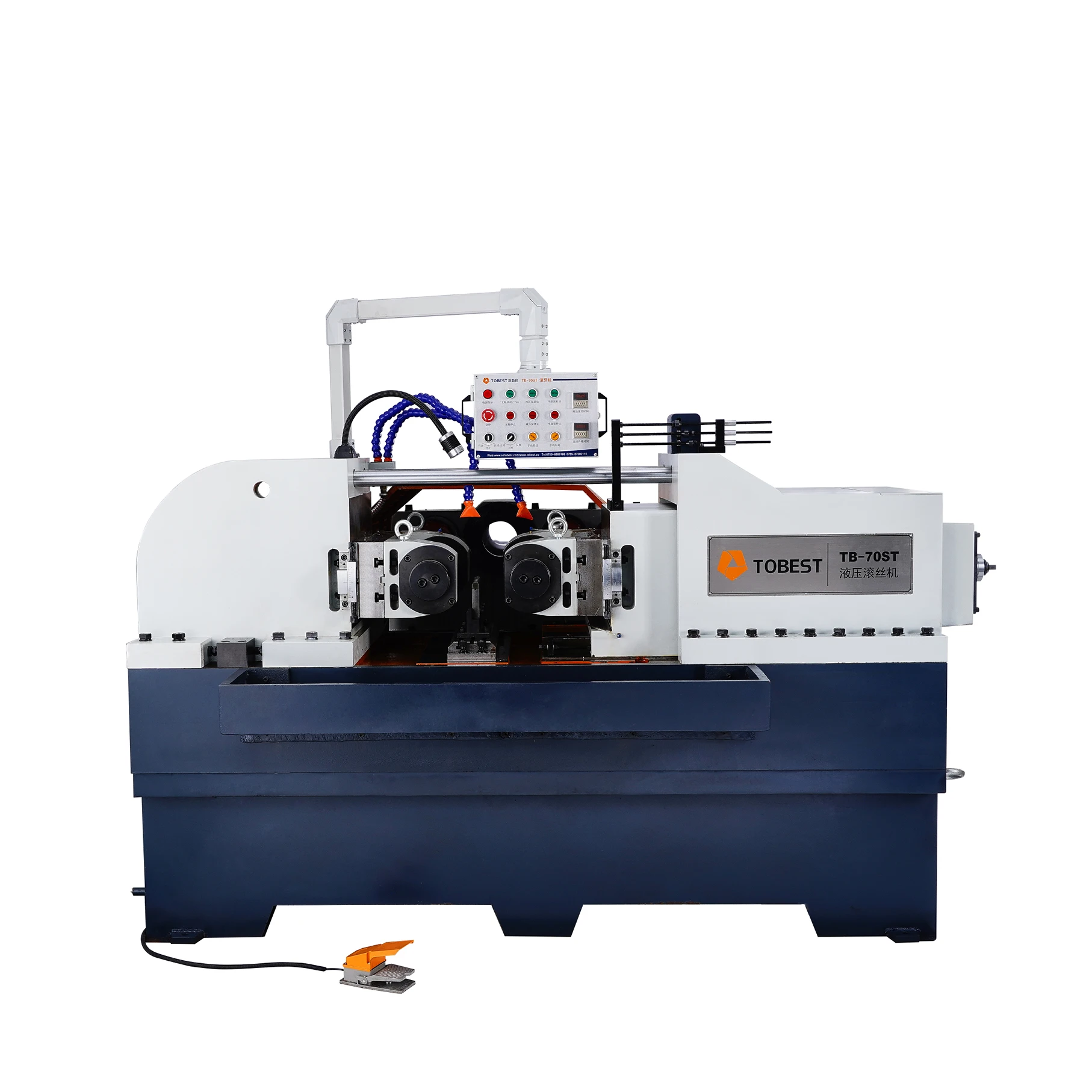 TOBEST High Precision Heavy Duty Two Rollers  Ball Screw Threaded Rods  80 Tons Rolling Pressure Thread Rolling Machine