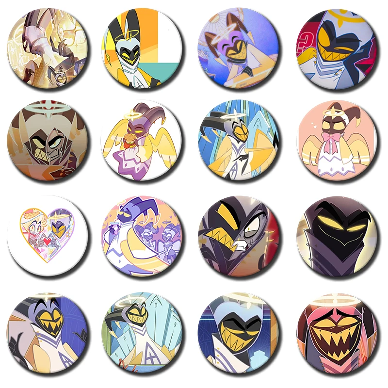 Anime Cartoon Badge Helluva Boss Same Series Adam Character Brooches Lapel Pins for Clothes