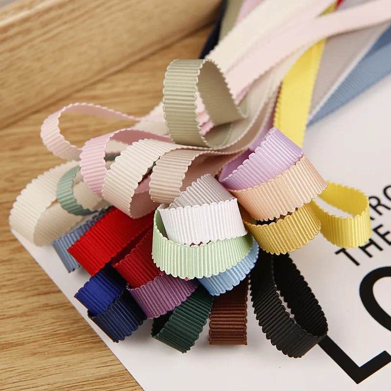 

50yards Polyester Hat Strap DIY Handmade Hair Accessories Clothing Topper Gift Bouquet Packaging Ribbon Ribbed Lace Webbing