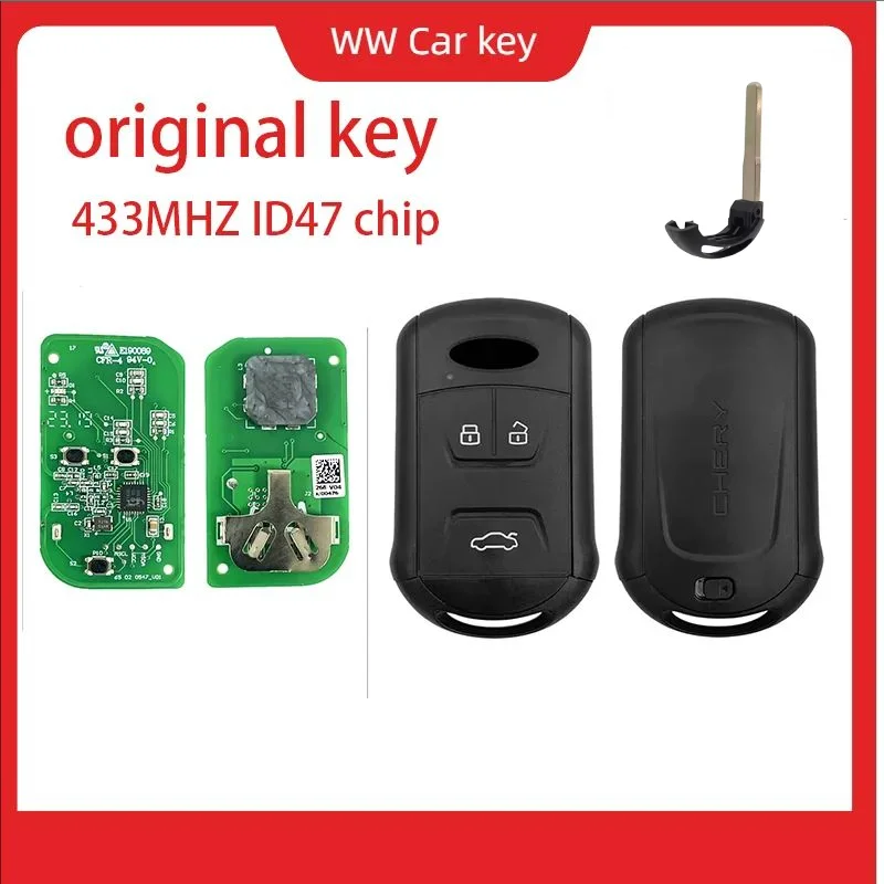 

OEM умный дистанционный ключ 3 кнопки 434 МГц FSK ID46 HITAG2 7953 чип для Chery Tiggo 5 Tiggo 7 Tiggo 8 Arrizo 5 6 7