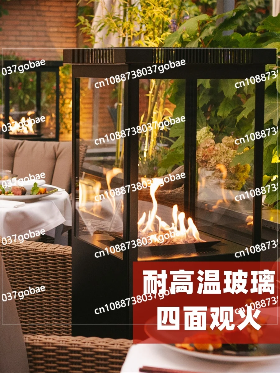 Outdoor Gas Heater LPG Heater Outdoor Roasting Stove Hotel Villa Courtyard B & B Real Fire Fireplace