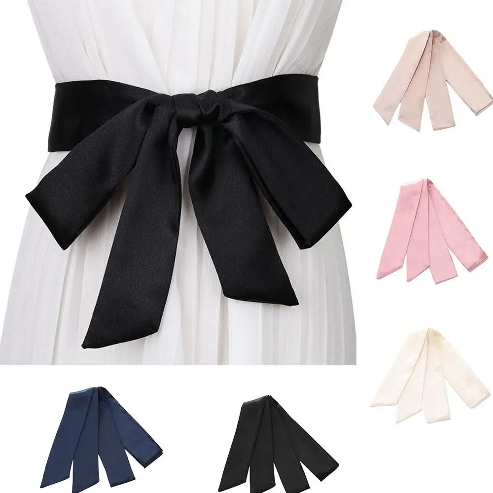 

Women's Belts Satin Sash Bridal Waist Belt Ribbon Casual Silk Scarf Wide Waistband