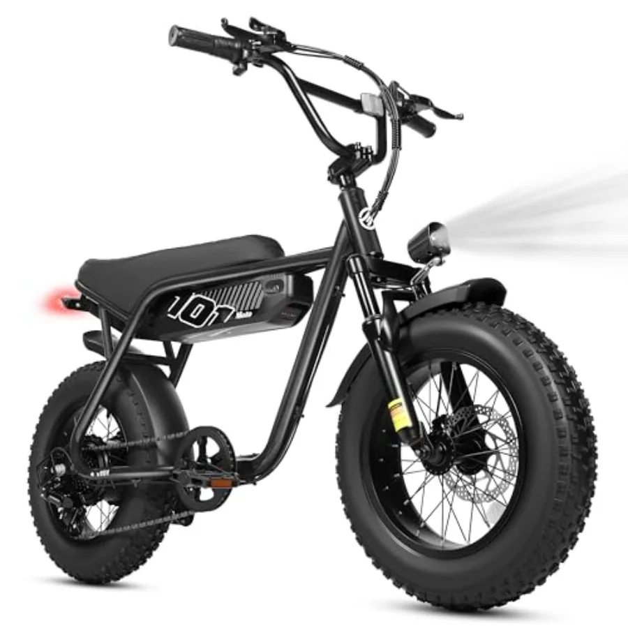 

V100 Electric Bike for Adults: All Terrain Dual Suspension E Bike with 1500W Peak Motor, 28MPH Top Speed, 60 Miles Range, 16 Fa