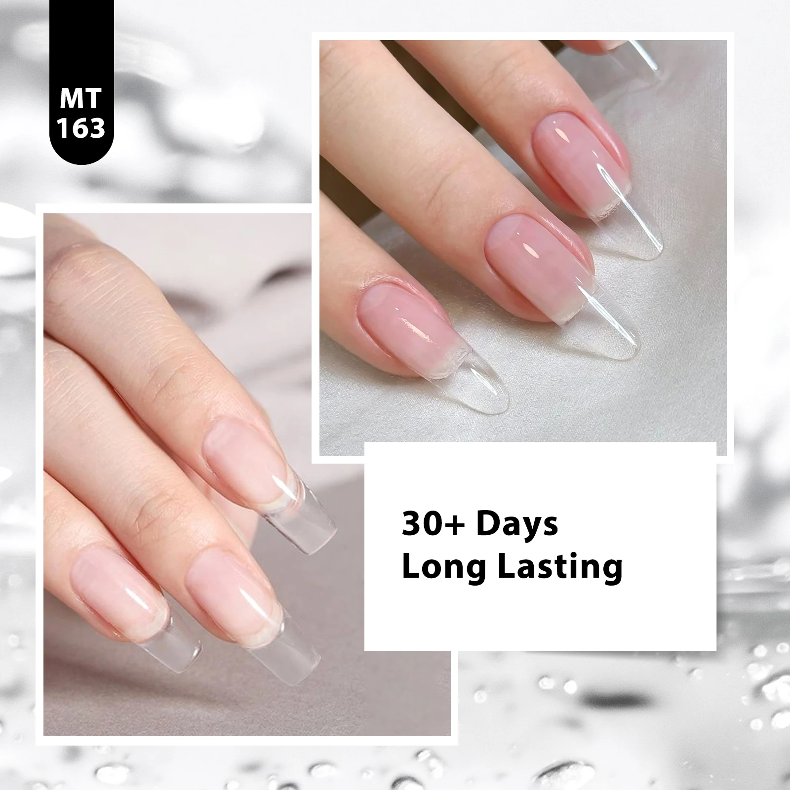 7 قطعة 100 مللي واضح سريع تمديد جيل للأظافر عدة قاعدة معطف فوقي UV LED علاج طويل الأمد لمدة 28 يومًا + DIY بها بنفسك مانيكير مستلزمات الأظافر #3