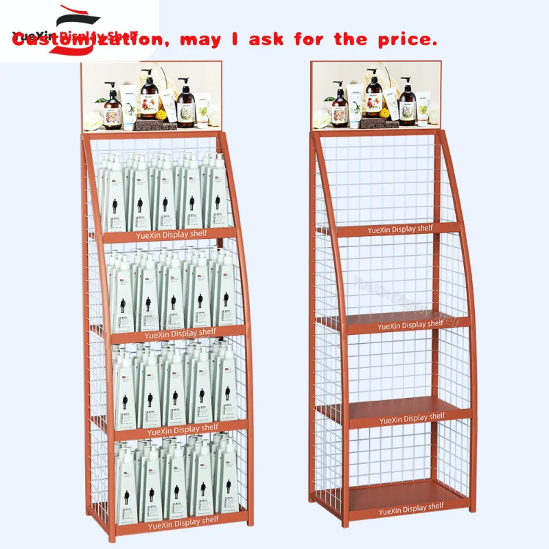 

Custom.YX Изготовленная на заказ односторонняя легкая витрина, полки для супермаркетов, превосходное решение для хранения из стали и дерева, железный металл