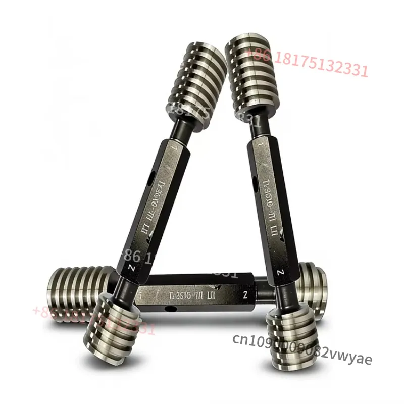 7H8H High Accuracy 0.001 GCr15 Steel Thread Plug Gauge Set Double-Headed Measuring Tool Inner Outer Diameter Spot Hole RNH Brand