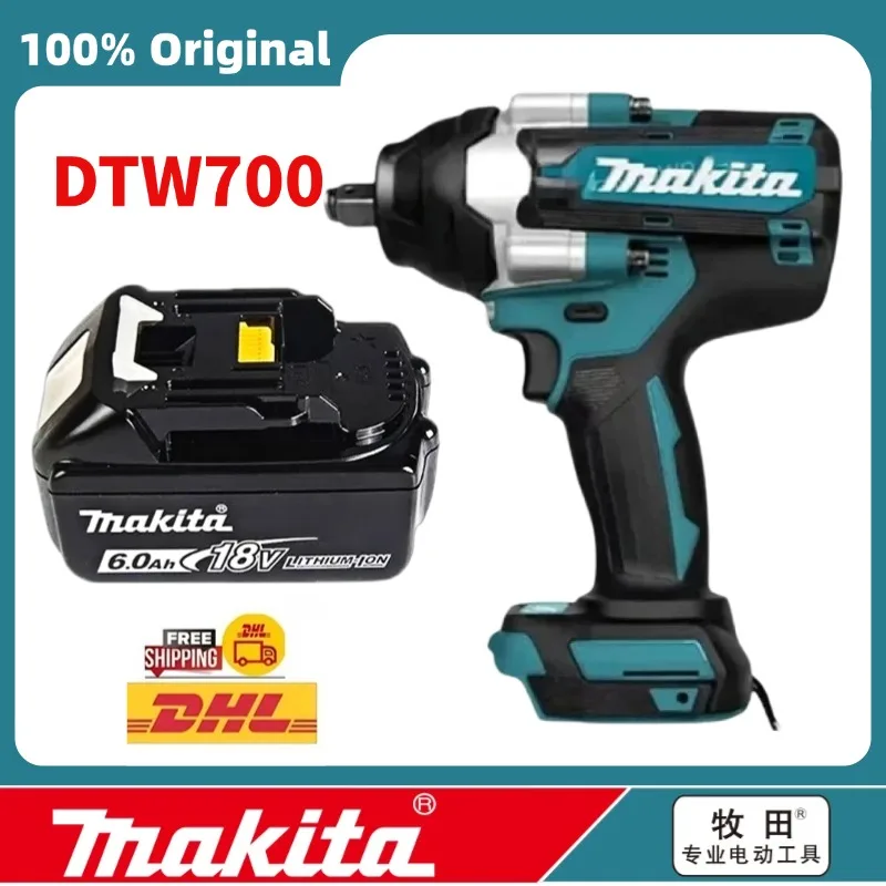 

New Makita DTW700 18V Brushless Electric Wrench Cordless Drill Screwdriver Free Delivery Large Torque Power Tools Torque Wrench