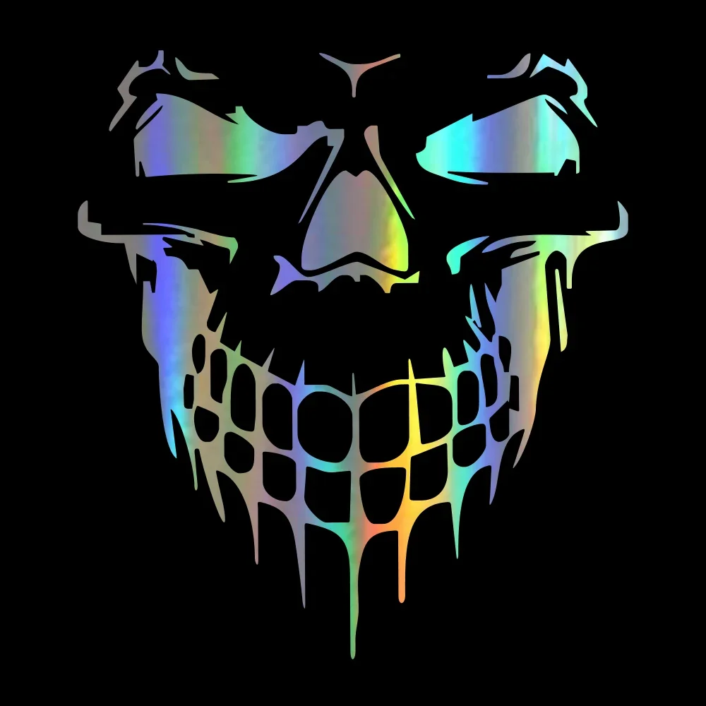Fashion Skull Series Car Sticker Vinyl Reflective Funny Stickers on Auto 3D Motorcycle Moto Stickers and Decals Car Styling