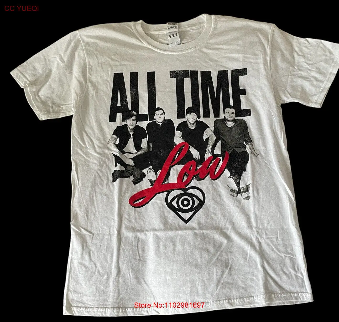 All Time Low White Band T-shirt Size Small S Brand New Without Tags BNWOT