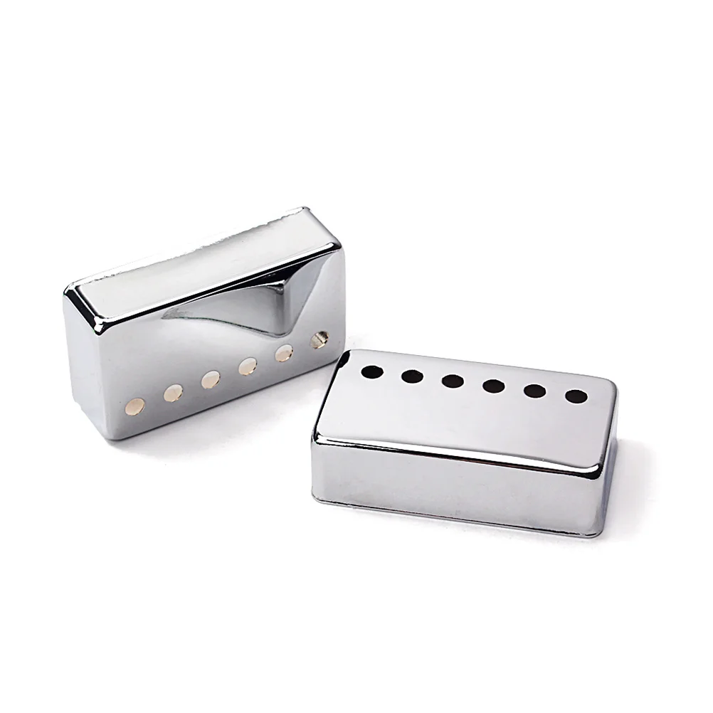 2 Stücke Semi-Open Metall Humbucker Pickup Abdeckungen Silber 6 Löcher Langlebige Leichte E-gitarre Teil Pickup Abdeckung