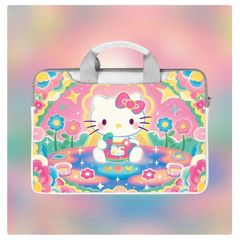 

New Hello Kitty Laptop Bag 14 14.6 15 15.6 Inch PU Shoulder Bag Shockproof Cover Suitable for Apple Dell Protective Cover Gift