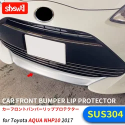 Stainless Steel Car Accessories For Toyota AQUA NHP10 Front Bumper Lip Protector Splitter Spoiler Garnish Trim Exterior Styling