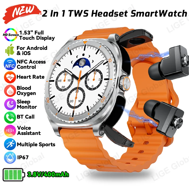 lige-2-in-1-tws-headset-smart-watch-nfc-men-women-sports-fitness-heart-rate-health-watches-bluetooth-earphone-music-smartwatch