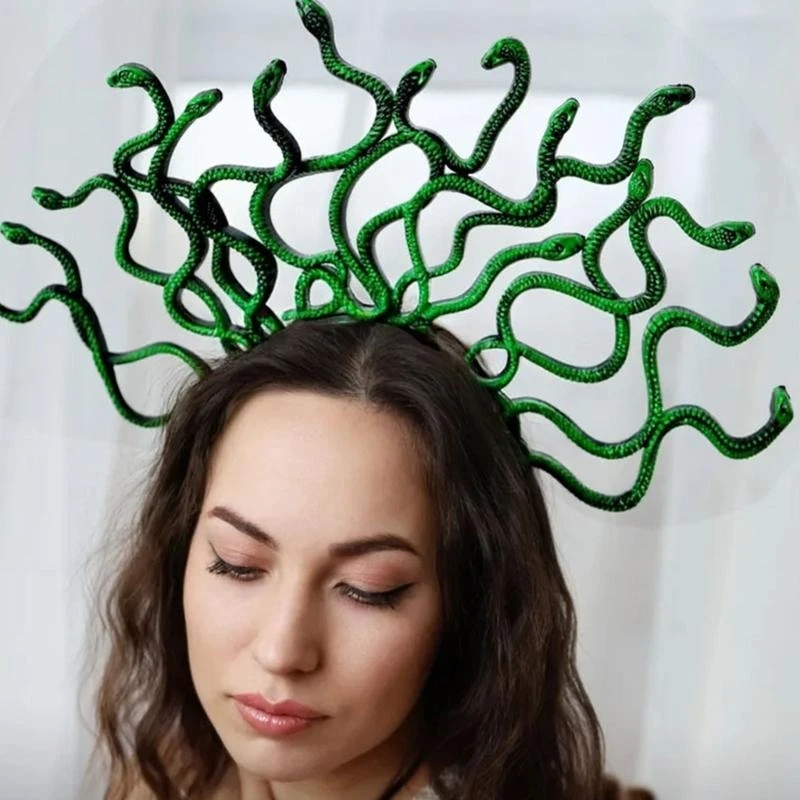 652F Kids Snake Headbands for Party Halloween Headwear for Music Festivals Photo Booth Props for Girls Photography