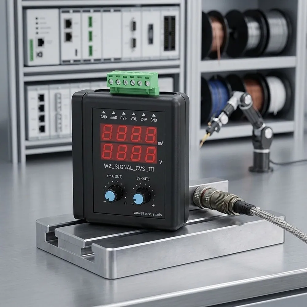 Loop Current Simulator 4-20mA Signal Generator Adjustable Signal Steps Low Voltage Indicator For Loop Calibration