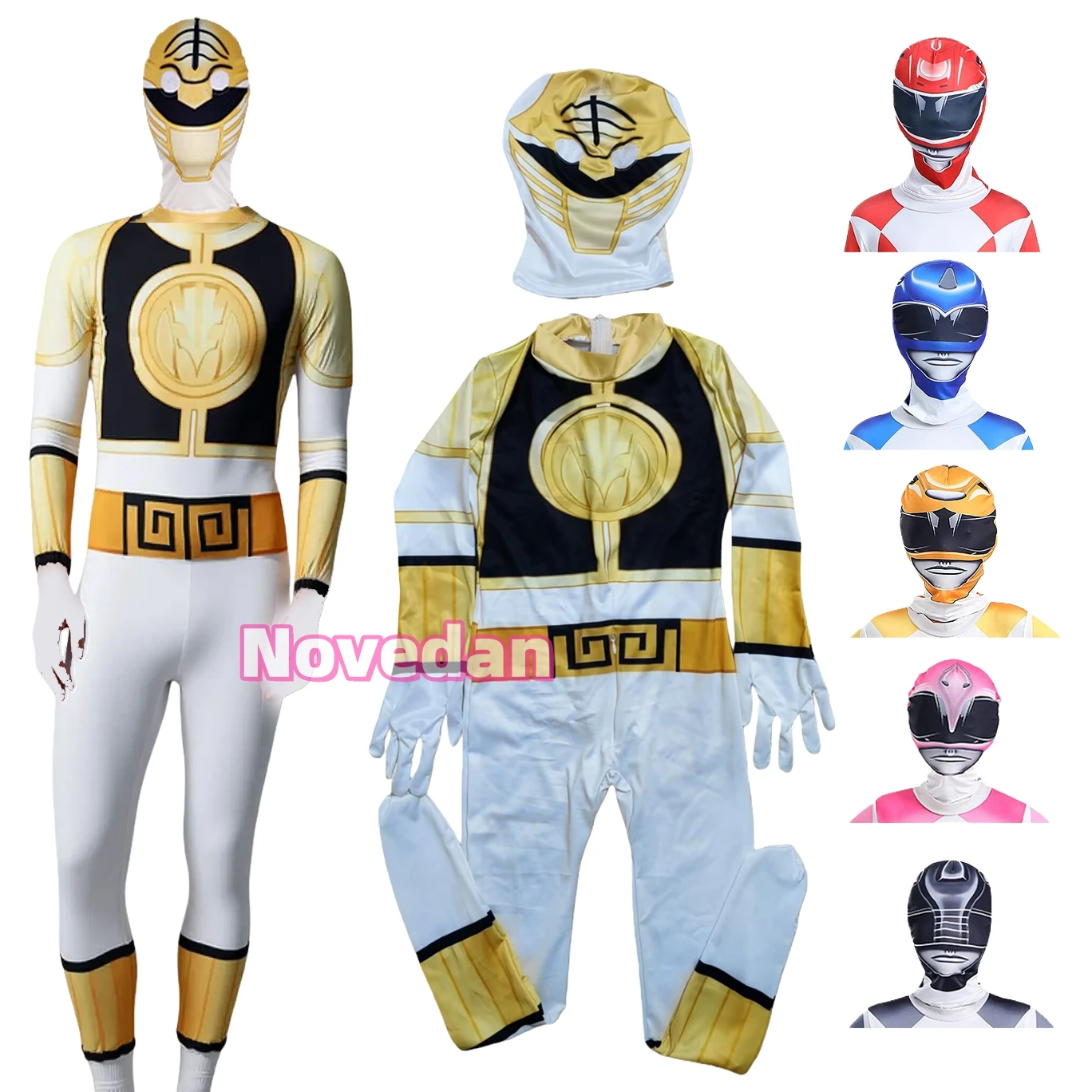 Fantasia Power Samurai Morpher Mighty Morphin Rangers disfraz de Cosplay máscara de superhéroe niños mono de fiesta de Carnaval traje Zentai