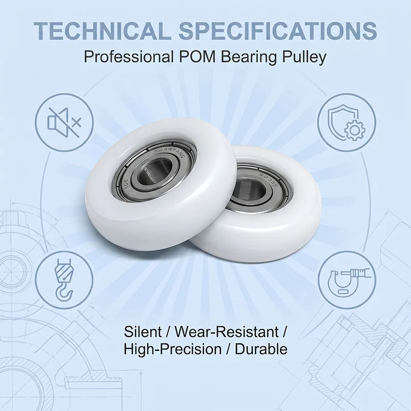4pcs OD 30mm POM Rowing Machine Rollers 8x30x8.5 BSR60830-8.5 POM Guide Pulley Wheels 6x30x9 6x30x10 8x30x9 8x30x10 10x30x10