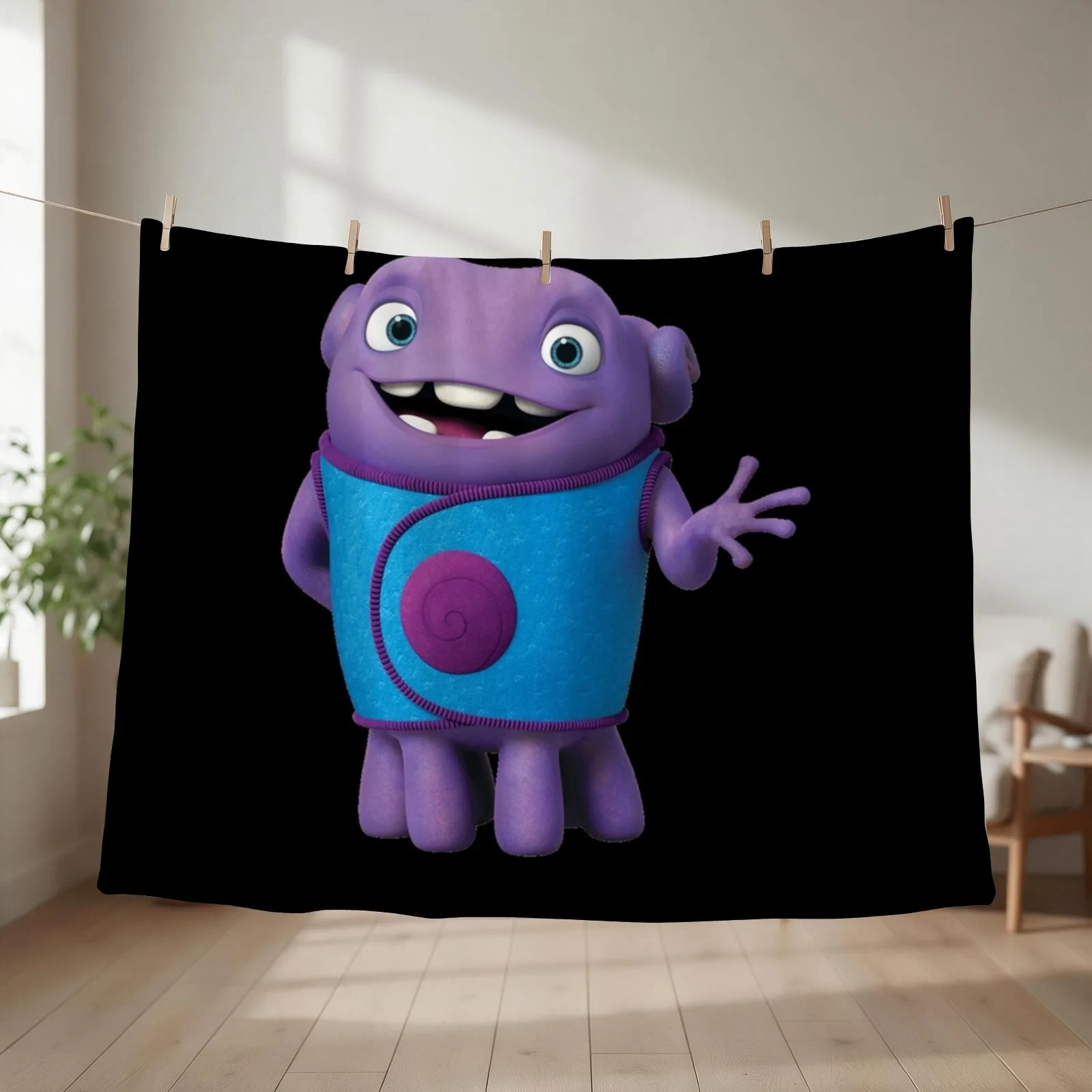 Oh The Boov Essential Throw Blanket couch cozy soft plush fuzzy picnic outdoor blanket
